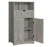 Hhaoran-9868 Mobiletto per medicinali con specchio Grande armadio portaoggetti, mobiletto da bagno, grande cassetto, 2 ripiani, for soggiorno, ingresso, cucina Mobiletto per bagno a parete