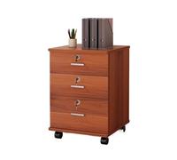 Hhaoran-9868 Schedario mobile con cassetti Armadietto portadocumenti con chiusura semplice Armadietto basso mobile con cassetti Organizzatore file Armadietto portadocumenti for ufficio Schedario(Red)