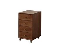 Hhaoran-9868 Schedario mobile con cassetti Schedario multifunzionale Semplice organizzatore di archiviazione rimovibile sotto il tavolo Cassettiera Comodino con quattro cassetti Schedario(Bruin)