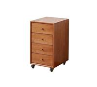 Hhaoran-9868 Schedario mobile con cassetti Schedario multifunzionale Semplice organizzatore di archiviazione rimovibile sotto il tavolo Cassettiera Comodino con quattro cassetti Schedario(Natural)