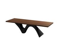 Hhaoran-9868 Scrivania per computer Ampia scrivania direzionale, moderna for PC portatile, base in acciaio al carbonio ondulato for ufficio domestico Postazioni di lavoro informatiche(M)