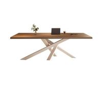 Hhaoran-9868 Scrivania per computer Scrivania moderna for ufficio domestico con gambe in metallo creative, spaziosa scrivania for PC portatile Postazioni di lavoro informatiche(Bianco,XXL)