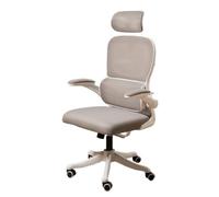 Hhaoran-9868 Sedia da gioco per computer Sedia da scrivania con supporto lombare ergonomico, poggiatesta e bracciolo, sedia da ufficio for l'home office(Grijs)