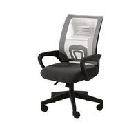 Hhaoran-9868 Sedia da gioco per computer Sedia da ufficio for il comfort domesticoConfortevole sedia da gioco girevoleSedia ergonomica con schienale medio in tessuto a rete sollevabile(Grijs)
