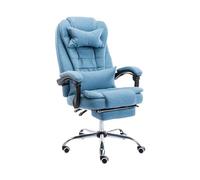 Hhaoran-9868 Sedia da gioco per computer Sedia ergonomica girevole reclinabile for sedia da ufficio in tessuto poggiapiedi e braccioli(Blue)