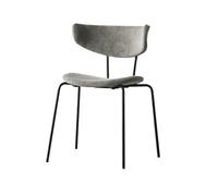 Hhaoran-9868 Sedia da soggiorno Dining Kitchen Vintage Corduroy Seat with Upholstered Back, Modern Mid Century Living Room Side Chairs, Classic Design with Ergonomic Comfort Sedie da pranzo(Grijs)
