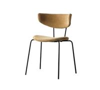 Hhaoran-9868 Sedia da soggiorno Dining Kitchen Vintage Corduroy Seat with Upholstered Back, Modern Mid Century Living Room Side Chairs, Classic Design with Ergonomic Comfort Sedie da pranzo(Yellow)