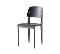 Hhaoran-9868 Sedia da soggiorno Sedie da cucina moderne - Sedia da pranzo in legno con gambe in metallo - Semplici sedie da caffè for interni o esterni Sedie da pranzo(Nero)