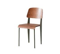 Hhaoran-9868 Sedia da soggiorno Sedie da cucina moderne - Sedia da pranzo in legno con gambe in metallo - Semplici sedie da caffè for interni o esterni Sedie da pranzo(Bruin)