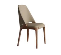 Hhaoran-9868 Sedia da soggiorno Sedie da pranzo moderne in pelle, sedia da cucina con gambe in metallo for sala da pranzo, soggiorno, camera da letto Sedie da pranzo(Khaki)