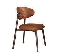 Hhaoran-9868 Sedia da soggiorno Sedie da pranzo, sedie da pranzo senza braccioli con schienale, sedia da pranzo moderna for cucina con gambe in metallo for la casa Sedie da pranzo(Dark brown)