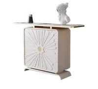 Hhaoran-9868 Tavolino laterale Consolle in finto marmo, tavolo da ingresso, tavolo da divano stretto, tavolo moderno, tavolo da ingresso for soggiorno, corridoio, foyer Tavolo consolle(Bianco)