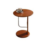 Hhaoran-9868 Tavolino Laterale Small Round Side Table Bedroom - Compact Coffee Martini for Spaces Living Room Tavolino da caffè in accento per soggiorno(Cherry red)
