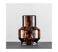 Hhaoran-9868 Vaso in vetro di Boemia grigio blu verde puntini di inchiostro idroponica utensili per fiori fatto a mano ornamento in vetro ornamento soggiorno decorazione della casa adatto per sala da