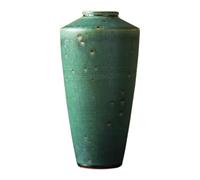 Hhaoran-9868 Vaso retrò in ceramica a punto forno verde dispositivo fiori soggiorno fiori vaso d'acqua tavolo da pranzo controsoffitto disposizione floreale adatto per sala da pranzo e soggiorno