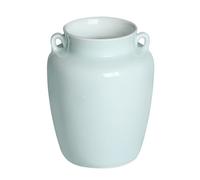 Hhaoran-9868 Vaso retrò semplice blu e bianco in porcellana doppio orecchio vaso di fiori vaso casa soggiorno composizione fiori tavolo vaso vaso di fiori adatto per sala da pranzo e soggiorno