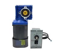 HHB18I RV30 110V 180W AC Gear Motor with Worm Gear Reducer with Speed Regulator High Torque Motor Adjustable Speed Can CW CCW(0-22RPM)