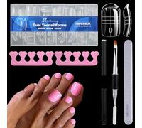 HhBdy 150 Pezzi Unghie Finte Piedi, Dual Form Piedi 15 Misure Tip Unghie Include Spazzolino Lima e Separatore per le Dita, Press on Nails Gel per Salone di Bellezza Fai Da Te Creativo