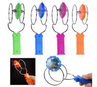 HhBdy 4 trottole magnetiche luminose, per bambini, in metallo, giocattolo luminoso colorato, riutilizzabile, per compleanni, Natale e regali per feste