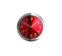 HhBdy Orologio per Auto, Mini Orologio Adesivo Luce Notturna Car Clock Bocchette di Ventilazione a Clip, Decorazione Quadro Strumenti per Decorazione D'intern Casa Ufficio (Rosso)