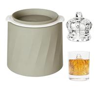 HhBdy Stampo per cubetti di ghiaccio, in silicone, a forma di corona 3D, per whisky, da uomo, riutilizzabile, facile da smontare, vassoio in silicone per cocktail, bevande, dessert, cioccolato