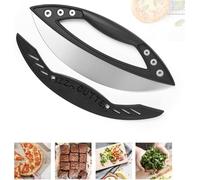 HhBdy Taglia Pizza Rotella Tagliapizza Tagliapizza Tagliapizza Rocker Tagliapizza con Coperchio Lama Ultra Affilata in Acciaio Inox Premium Pizza accessori per Cuocere la Pizza,Torta