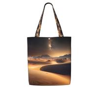 hhbiuuo Borsa larga da donna con stampa di stelle del deserto, borsa tote in tela riutilizzabile, per viaggi, lavoro, uso quotidiano
