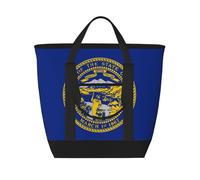 hhbiuuo Borsa termica/borsa termica, morbida scatola per il pranzo a tenuta stagna con cerniera, stampa bandiera del Nebraska, per spiaggia, viaggi, generi alimentari