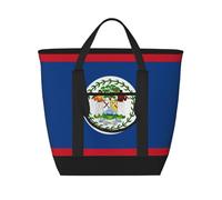 hhbiuuo Borsa termica/borsa termica, morbida scatola per il pranzo a tenuta stagna con cerniera, stampa bandiera del Belize, per spiaggia, viaggi, generi alimentari