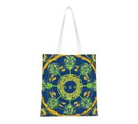 hhbiuuo Borsa tote in tela con stampa totem Yin Yang, borsa da donna, riutilizzabile, borsa per la spesa, borsa per la spesa, borsa per la spesa, per lavoro, viaggi, palestra