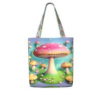hhbiuuo Meravigliosa borsa grande da donna con stampa di piccoli funghi, borsa tote in tela riutilizzabile, per viaggi, lavoro, uso quotidiano