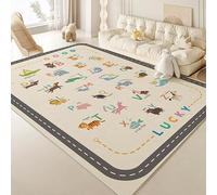 hhbzhdpg Tappeto Gioco per Bambini, Apprendimento delle Lettere, degli Animali, dei Colori, Tappeti Gioco Educativi, Morbido Tappeto per Gattonare in Camera da Letto, Soggiorno(120 * 160cm)