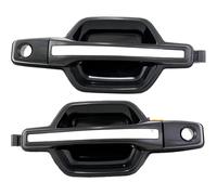 HHCFEQYE Maniglia della porta Maniglia esterna per porta Compatibile per Mitsubishi Montero 2001-2006 Pajero 1999 5716A359XA MR970425 nera mezza cromata(Left and Right,FRONT)