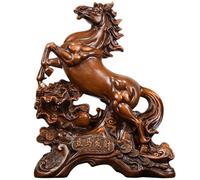 HHCTEBEC Decorazioni per la casa Ottone Statua del Cavallo dello Zodiaco Cinese Feng Shui Figurina del Cavallo Scultura Ricchezza Prosperità Figurine da Collezione Decorazione della tavola,S