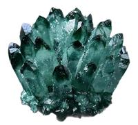 HHCTEBEC Pietre Grezze Gruppo di Cristallo di Cristallo Bianco Naturale Cluster Ruvido in Pietra Carving Casa E Giardino Pietre Economiche, Pietre di Casa E Giardino di Alta qualità,Verde,410g