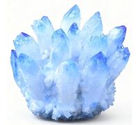 HHCTEBEC Pietre Grezze Gruppo di Cristallo di Cristallo Bianco Naturale Cluster Ruvido in Pietra Carving Casa E Giardino Pietre Economiche, Pietre di Casa E Giardino di Alta qualità,Blu,310g