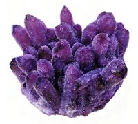 HHCTEBEC Roccia di Cristallo di Ametista, Vera Pietra Geode Ammatesico A Grappolo, Cristalli Viola E Pietre Curative,Piedra Naturale, Cuarzos Originales De Energia Y Piedras,200g