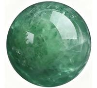 HHCTEBEC Sfera di Cristallo di Quarzo Fluorite Verde Naturale Sfera di Cristallo curativo Sfera Decorativa con Supporto in Legno Decorazione della casa Regali del Giorno di Natale,110mm