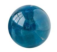 HHCTEBEC Sfera di Fluorite Blu Naturale con Supporto, Pietra della chiarezza mentale,4cm