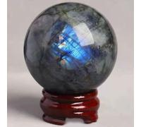 HHCTEBEC Sfera di Labradorite Naturale con Supporto, Pietra Protettiva