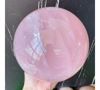 HHCTEBEC Sfera di Quarzo Rosa Naturale con Supporto, Pietra dell'amore