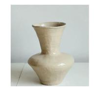 HHCTEBEC Vaso Rotondo Grande Rustico Bianco per centrotavola da Tavolo, Vaso, Aspetto Pietra terrosa, Arredamento centrotavola per Case Moderne e strutturate,D