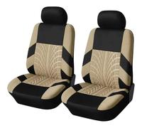 HHCVLUZI 2 Pezzi Auto Anteriore Coprisedile per Renault Modus/Grand Modus 2004-2008 2009 2010 2011 2012, Confortevole Protezione Sedili Anteriori Coprisedile Autosedili Accessori Interno,Beige