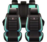 HHCVLUZI Auto Set Coprisedili per Fiesta’09 MK7 2011 2012 2013 2014 2015 2016 2017,Leather Set Copri-Sedile Fodere Anteriori E Posteriori Confortevole Traspirante Interno Accessori,Green