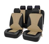 HHCVLUZI Coprisedile Auto per Opel Corsa d 2007-2024, Anteriori E Posteriori Coprisedili Auto Coprisedili Protezioni Confortevoli Auto Accessori Interno, Beige Black