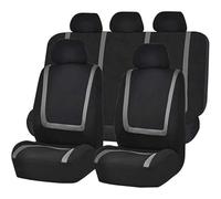 HHCVLUZI Coprisedili Auto per Citroen C2 C3 C4 for Cactus C5 C4 for Picasso C6 DS3 DS4 DS5, 5 Posti Anteriori E Posteriori Copri Sedile Set Universale Auto Protezioni Accessori Confortevoli, Gray