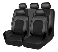 HHCVLUZI Coprisedili Auto per Lancia Delta，Set Copri Sedile per Anteriori E Posteriori Pelle Copri Sedile Auto Protezioni Sedile Accessori Interno,A/Black