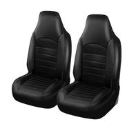 HHCVLUZI Coprisedili Auto per Skoda Karoq/2017-2024,Coprisedili Anteriori in Pelle Coprisedili Alti Auto Coprisedili Auto Auto Interni Accessori (2Pcs),Black