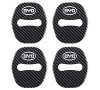 HHCVN 4 Pezzi Auto Coperchio Serratura Porta per BYD Han Atto 3 /Dolphin /e6 /Seal/Song Plus/Tang/Yuan, Copri Serratura Antiruggine per Portiera Dell'auto Accessori per Auto,A Carbon Fiber-B B