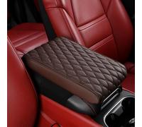 HHCVN Cuscino Bracciolo Auto per Porsche Macan/Macan S/Macan GTS/Macan EV, con 2 Tasche Pelle Impermeabile Copri Poggia Braccio Auto Accessori,Brown